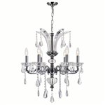 CWI Glorious 6 Light Up Chandelier With Chrome Finish