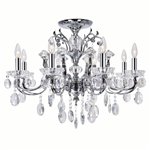 CWI Flawless 8 Light Flush Mount With Chrome Finish