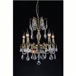 CWI Brass 5 Light Up Chandelier With Antique Brass Finish