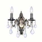 CWI Brass 2 Light Wall Sconce With Antique Brass Finish