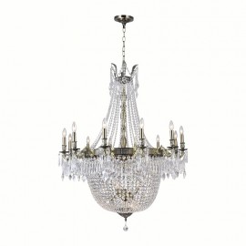 CWI Brass 24 Light Up Chandelier With Antique Brass Finish