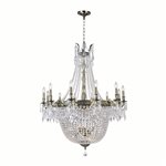 CWI Brass 24 Light Up Chandelier With Antique Brass Finish