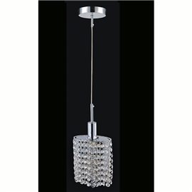 CWI Glitz 1 Light Down Mini Pendant With Chrome Finish