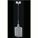 CWI Glitz 1 Light Down Mini Pendant With Chrome Finish