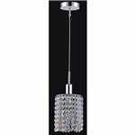 CWI Glitz 1 Light Down Mini Pendant With Chrome Finish