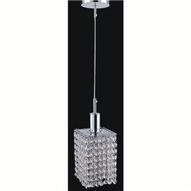 CWI Glitz 1 Light Down Mini Pendant With Chrome Finish