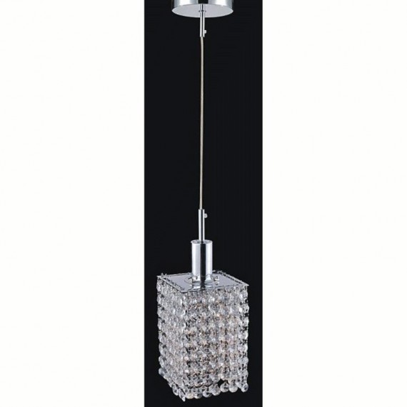 CWI Glitz 1 Light Down Mini Pendant With Chrome Finish