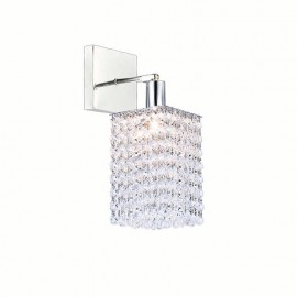 CWI Glitz 1 Light Bathroom Sconce With Chrome Finish