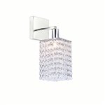 CWI Glitz 1 Light Bathroom Sconce With Chrome Finish