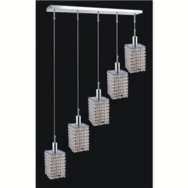 CWI Glitz 5 Light Multi Light Pendant With Chrome Finish