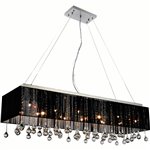 CWI Water Drop 17 Light Drum Shade Chandelier With Chrome Finish