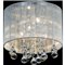 CWI Water Drop 4 Light Drum Shade Flush Mount With Chrome Finish