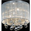 CWI Water Drop 4 Light Drum Shade Flush Mount With Chrome Finish