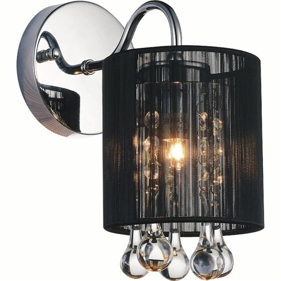 CWI Water Drop 1 Light Bathroom Sconce With Chrome Finish