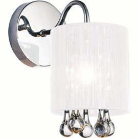 CWI Water Drop 1 Light Bathroom Sconce With Chrome Finish