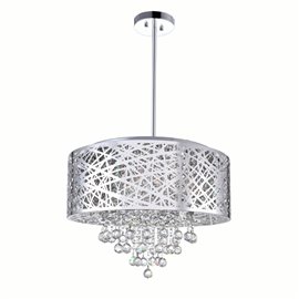 CWI Eternity 9 Light Drum Shade Chandelier With Chrome Finish