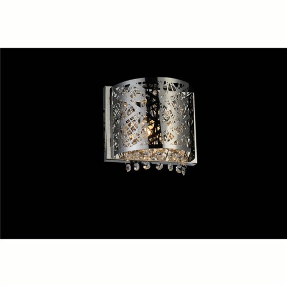 CWI Eternity 1 Light Bathroom Sconce With Chrome Finish