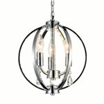 CWI Abia 3 Light Up Mini Pendant With Chrome Finish