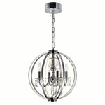 CWI Abia 4 Light Up Chandelier With Chrome Finish