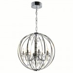 CWI Abia 8 Light Up Chandelier With Chrome Finish