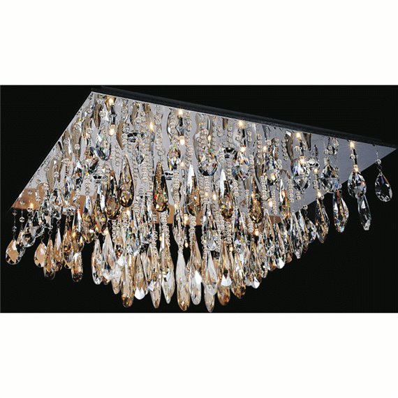 CWI Bianca 13 Light Flush Mount With Chrome Finish