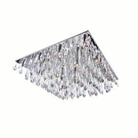 CWI Bianca 20 Light Flush Mount With Chrome Finish