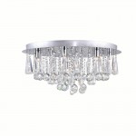 CWI Brianna 12 Light Flush Mount With Chrome Finish