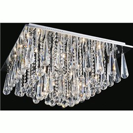 CWI Brianna 12 Light Flush Mount With Chrome Finish