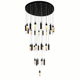 CWI Brianna 16 Light Flush Mount With Chrome Finish