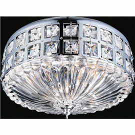 CWI Bloome 4 Light Bowl Flush Mount With Chrome Finish