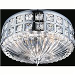 CWI Bloome 4 Light Bowl Flush Mount With Chrome Finish