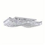 CWI Ripple 18 Light Flush Mount With Chrome Finish