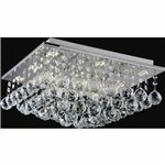 CWI Sparkle 6 Light Flush Mount With Chrome Finish