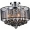 CWI Radiant 6 Light Drum Shade Flush Mount With Chrome Finish