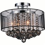 CWI Radiant 6 Light Drum Shade Flush Mount With Chrome Finish