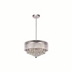 CWI Radiant 9 Light Drum Shade Chandelier With Chrome Finish