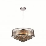 CWI Radiant 9 Light Drum Shade Chandelier With Chrome Finish