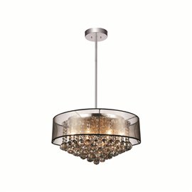 CWI Radiant 12 Light Drum Shade Chandelier With Chrome Finish