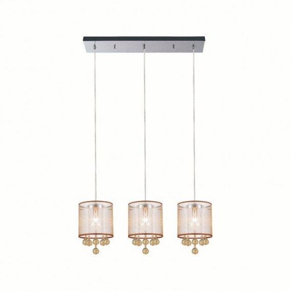 CWI Radiant 3 Light Multi Light Pendant With Chrome Finish