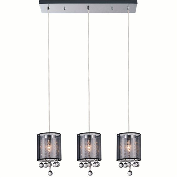 CWI Radiant 3 Light Multi Light Pendant With Chrome Finish