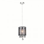 CWI Radiant 1 Light Drum Shade Mini Pendant With Chrome Finish