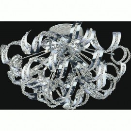 CWI Swivel 13 Light Flush Mount With Chrome Finish