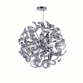 CWI Swivel 18 Light Chandelier With Chrome Finish