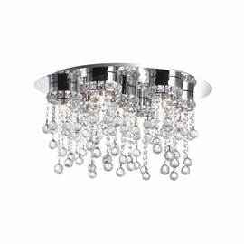 CWI Monica 7 Light Flush Mount With Chrome Finish