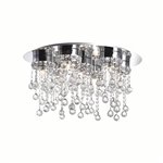 CWI Monica 7 Light Flush Mount With Chrome Finish