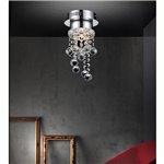 CWI Monica 1 Light Flush Mount With Chrome Finish