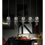 CWI Monica 5 Light Multi Light Pendant With Chrome Finish