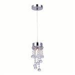 CWI Monica 1 Light Down Mini Pendant With Chrome Finish