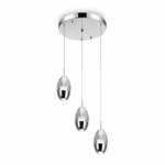 CWI Perrier 3 Light Multi Light Pendant With Chrome Finish