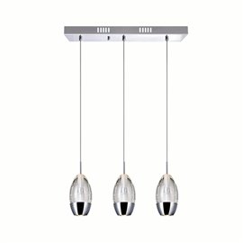 CWI Perrier 3 Light Multi Light Pendant With Chrome Finish